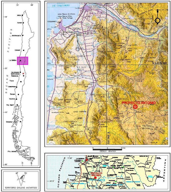 Mapa Minera ANTONIO
